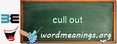 WordMeaning blackboard for cull out